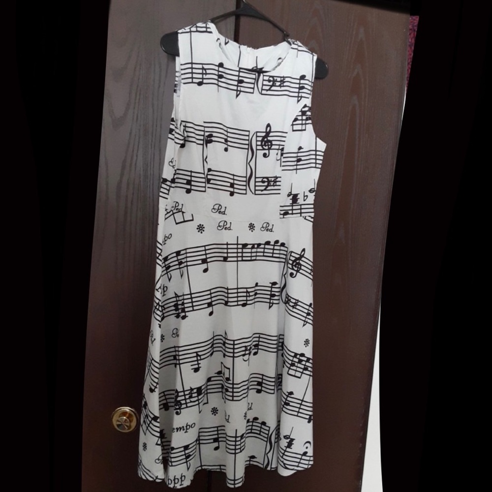Vintage music note dress